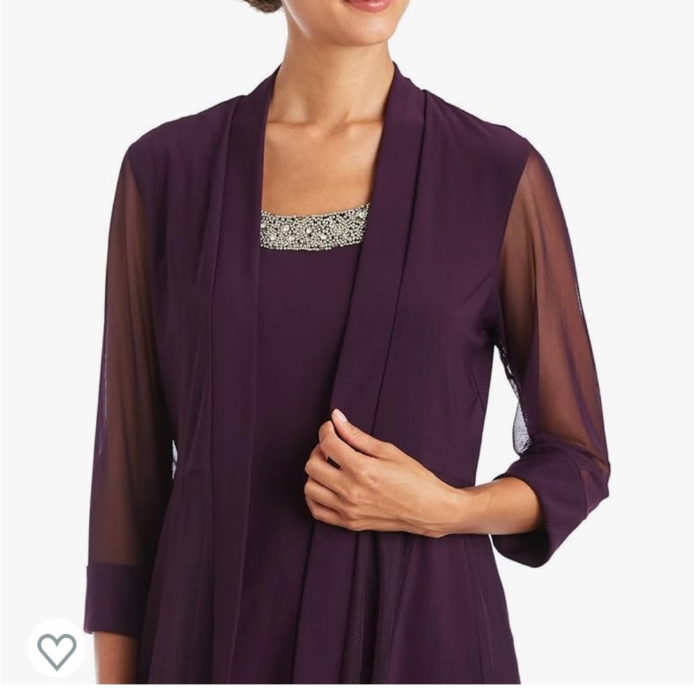 Women’s Size 16 Plum colored 2 piece pantsuit formal